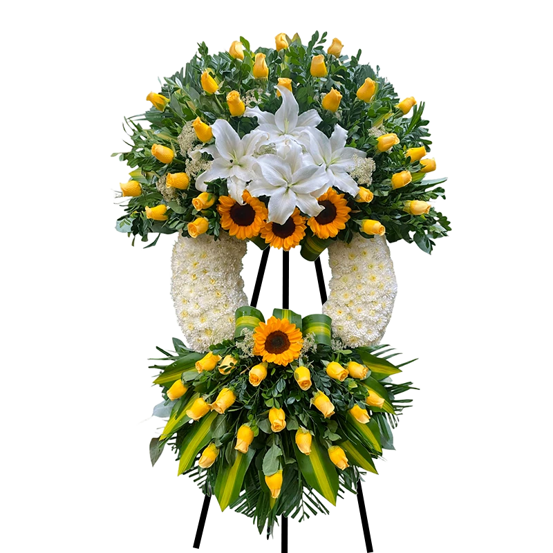 corona moderna girasoles